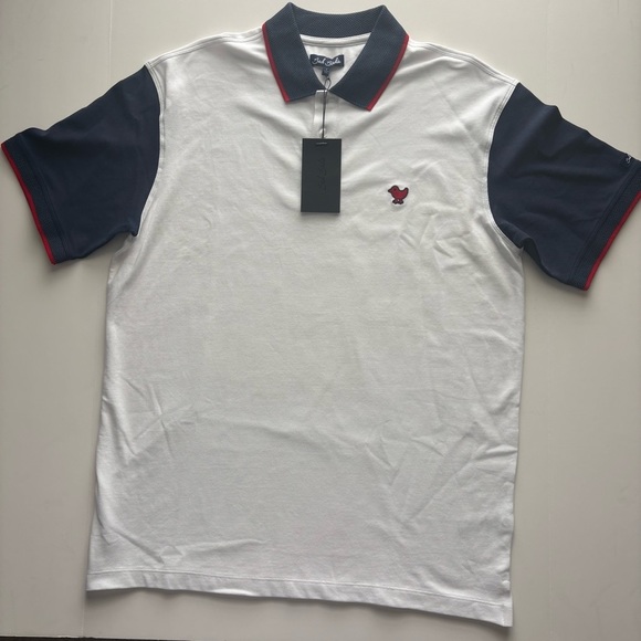 Bad Birdie Other - Men’s Bad Birdie Golf Red White & Bad Polo Shirt Large MSRP $84